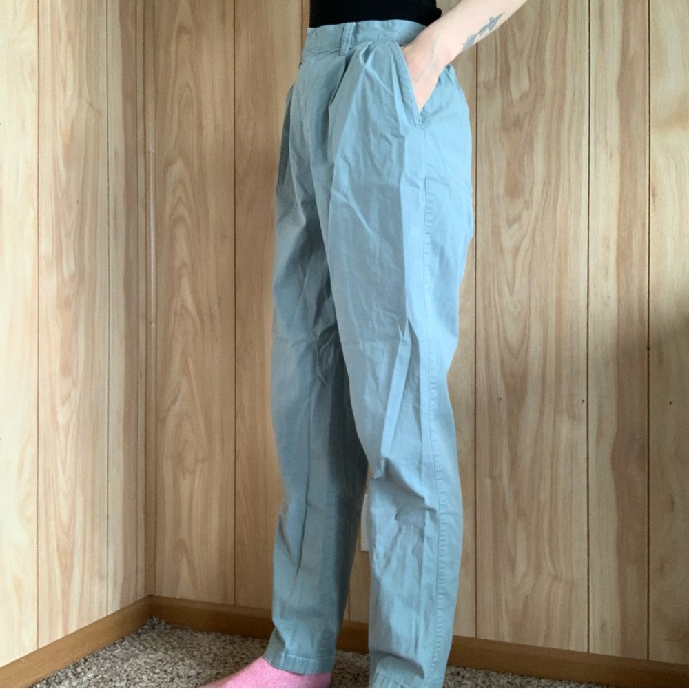 Gap TALL Mineral Blue High Rise Pleated Khakis - Picture 6 of 14